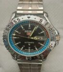 Seiko 5 White Men's Watch Automatic Vintage Japan Movement 6309 Brown Strap 37MM