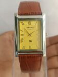 Seiko Quartz Japan Made Vintage Wrist Watch For Men’s Yellow Dial