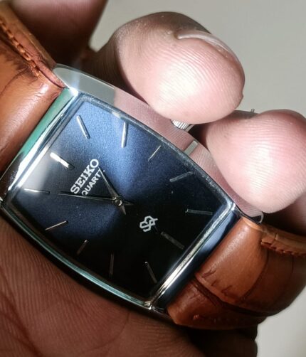 Seiko Quartz Japan Made Vintage Wrist Watch For Men’s Blue Dial