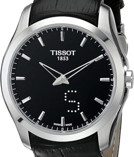 Vintage Tissot Couturier Analog Display Swiss Quartz Black Dial  Men's Wrist Watch