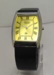 Seiko Quartz Japan Made Vintage Wrist Watch For Men’s Yellow Dial