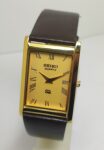 Seiko Quartz Japan Made Vintage Wrist Watch For Men’s Gold Dial