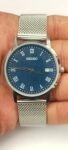 Seiko Quartz Japan Made Vintage Date Wrist Watch For Men’s Blue Dial