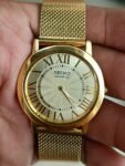 Seiko Quartz Men’s Wrist Watch Vintage Japan Made Gold Chain 30mm