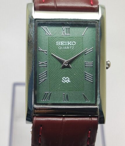 Seiko Quartz Japan Made Vintage Wrist Watch For Men’s Green Dial