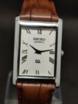 Seiko Quartz Japan Made Vintage Wrist Watch For Men's White Dial