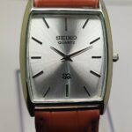 Seiko Quartz Japan Made Vintage Wrist Watch For Men's Gray Dial