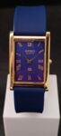 Seiko Quartz Golden Case Blue Dial Men's Japanese Wrist Watch Battery-Installed